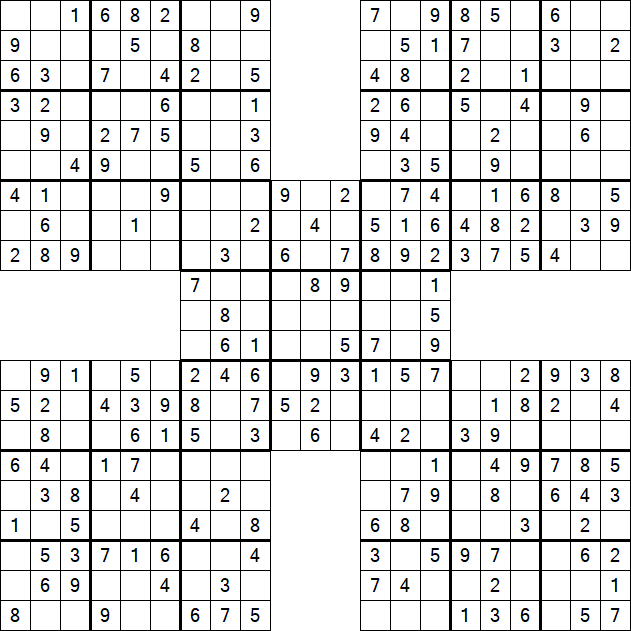 Samurai Sudoku - Easy