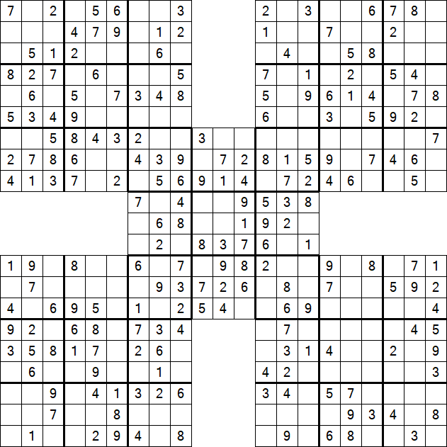 Samurai Sudoku - Easy