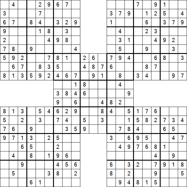 Samurai Sudoku - Simple