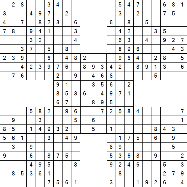 Samurai Sudoku - Easy