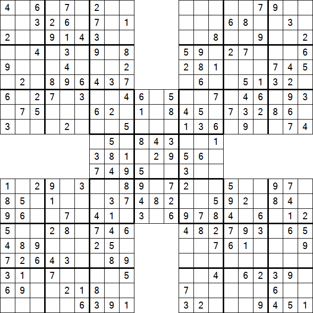 Samurai Sudoku - Easy