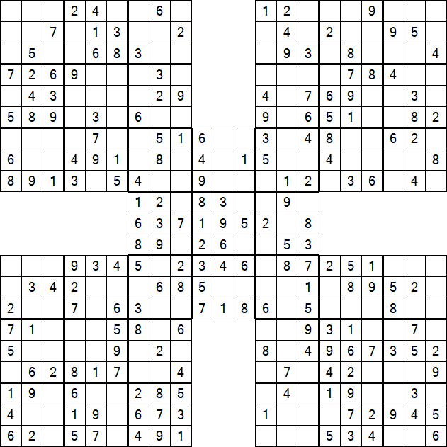Samurai Sudoku - Easy