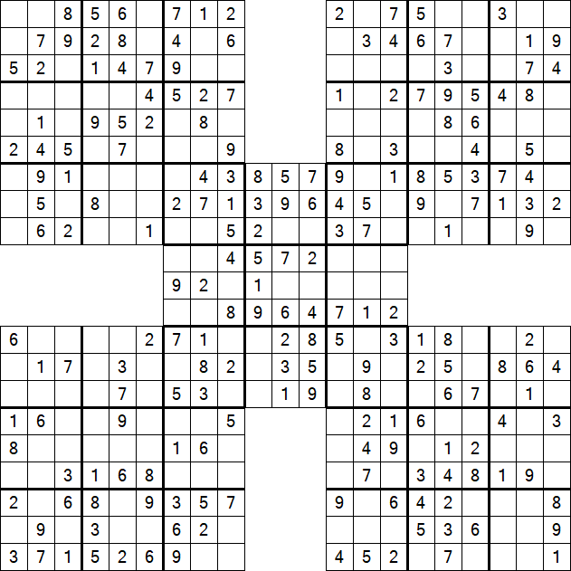 Samurai Sudoku - Easy