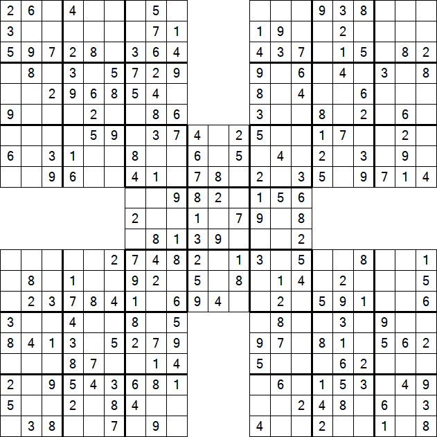 Samurai Sudoku - Easy
