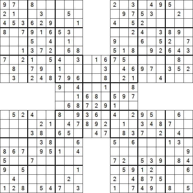 Samurai Sudoku - Easy