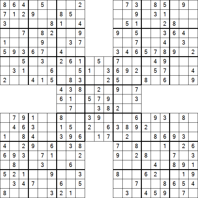 Samurai Sudoku - Easy