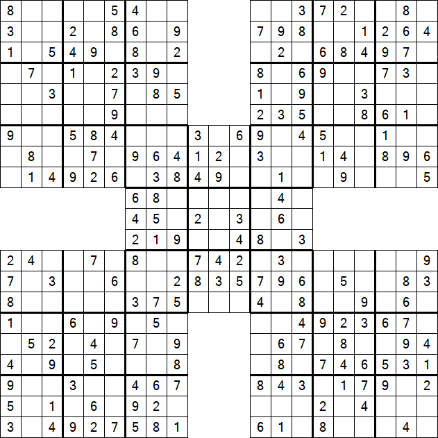 Samurai Sudoku - Easy