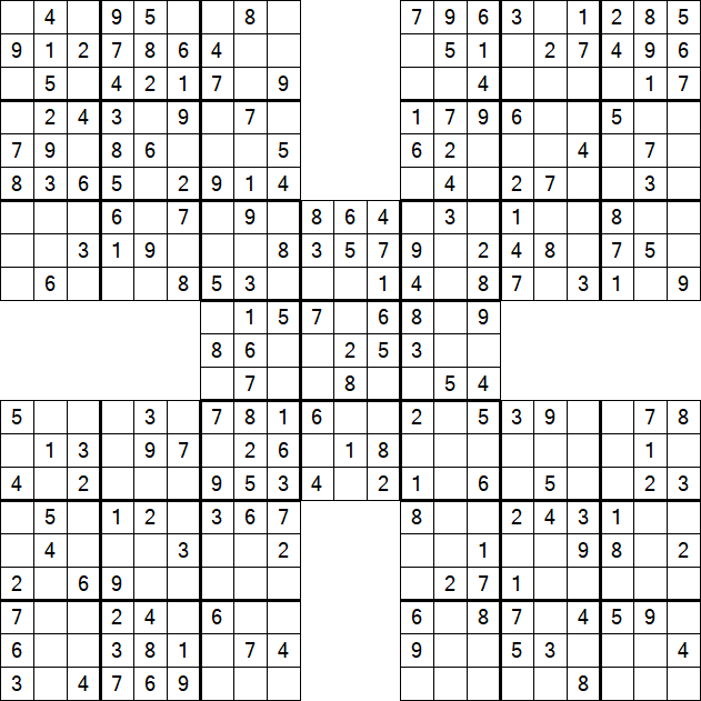Samurai Sudoku - Easy