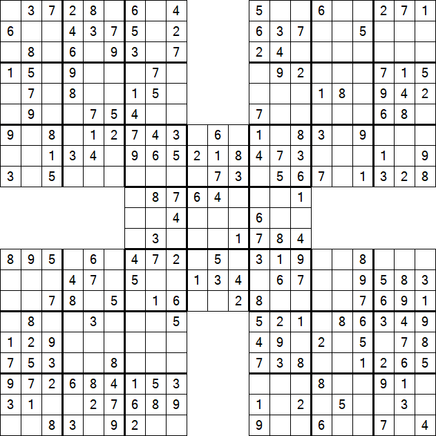 Samurai Sudoku - Easy