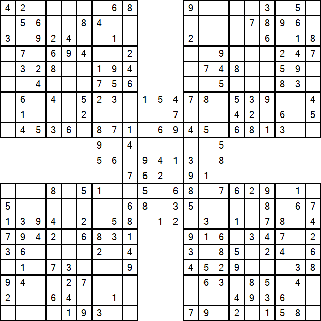 Samurai Sudoku - Easy