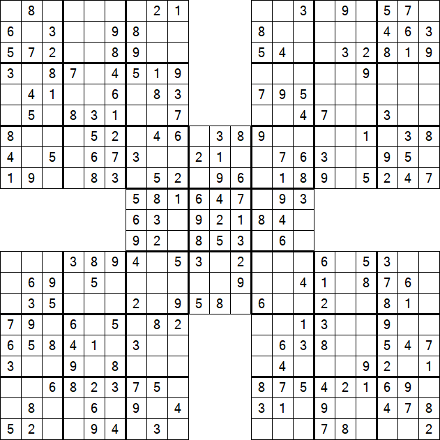 Samurai Sudoku - Easy