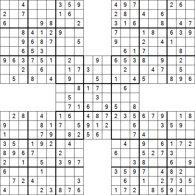 Samurai Sudoku - Easy