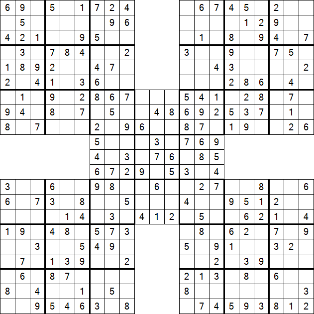 Samurai Sudoku - Easy