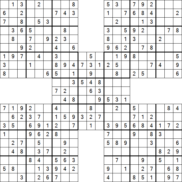 Samurai Sudoku - Easy
