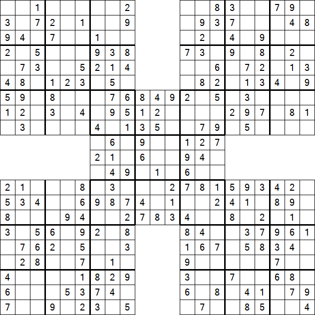 Samurai Sudoku - Easy