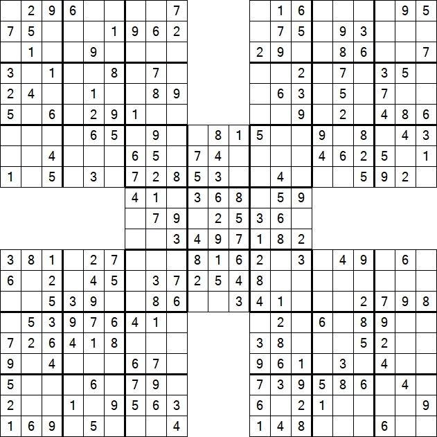 Samurai Sudoku - Easy
