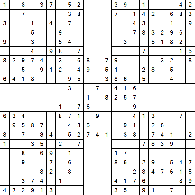 Samurai Sudoku - Easy