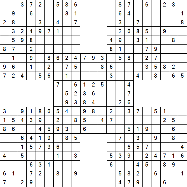 Samurai Sudoku - Easy