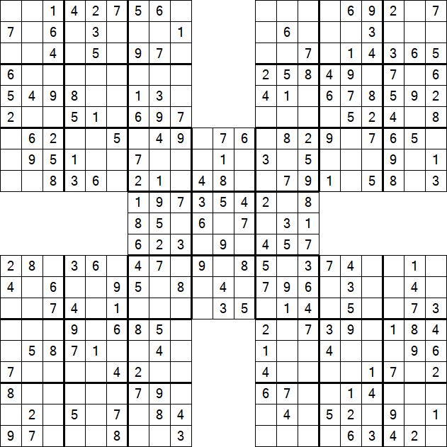Samurai Sudoku - Easy
