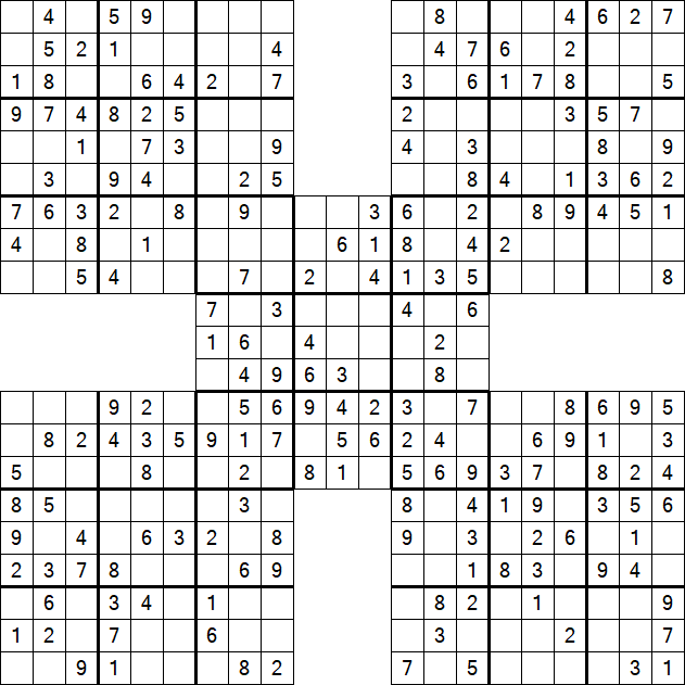 Samurai Sudoku - Easy