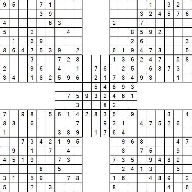 Samurai Sudoku - Easy