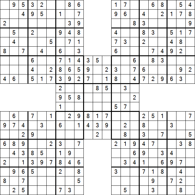 Samurai Sudoku - Easy