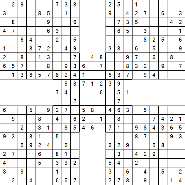 Samurai Sudoku - Easy