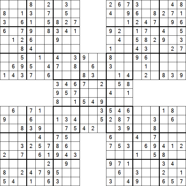 Samurai Sudoku - Easy