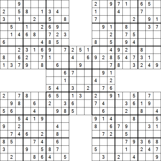 Samurai Sudoku - Easy