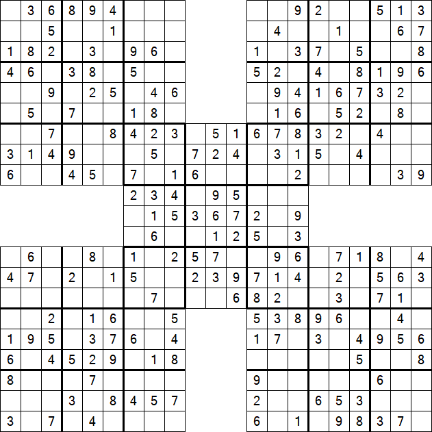 Samurai Sudoku - Easy