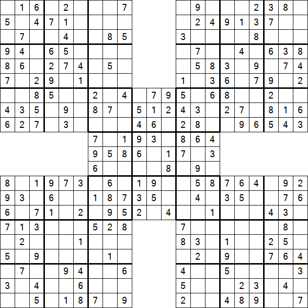 Samurai Sudoku - Easy