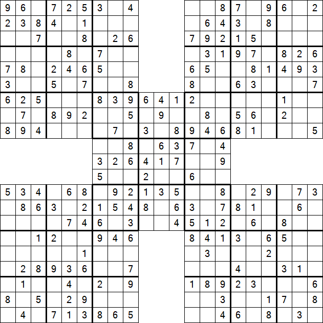 Samurai Sudoku - Easy