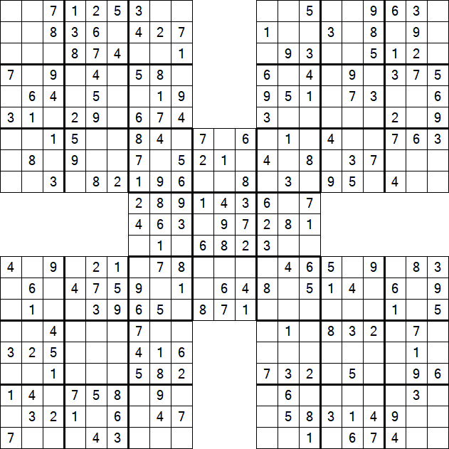 Samurai Sudoku - Easy