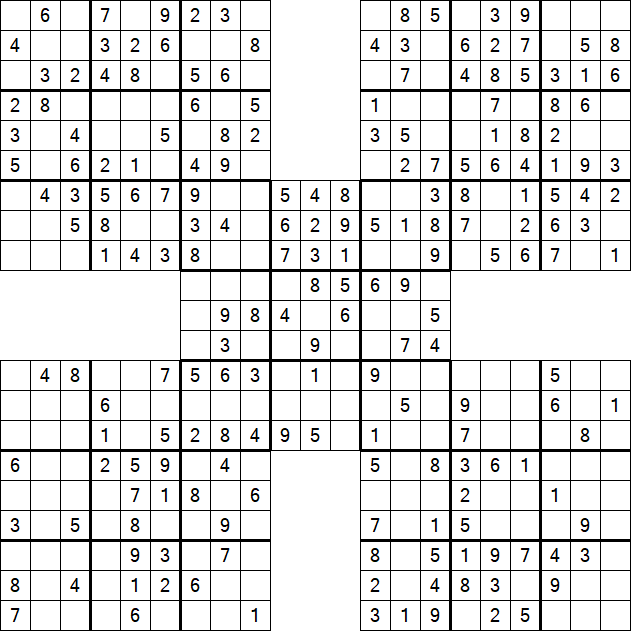 Samurai Sudoku - Easy