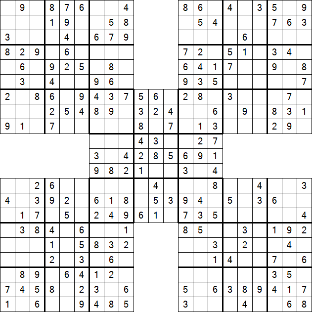 Samurai Sudoku - Easy