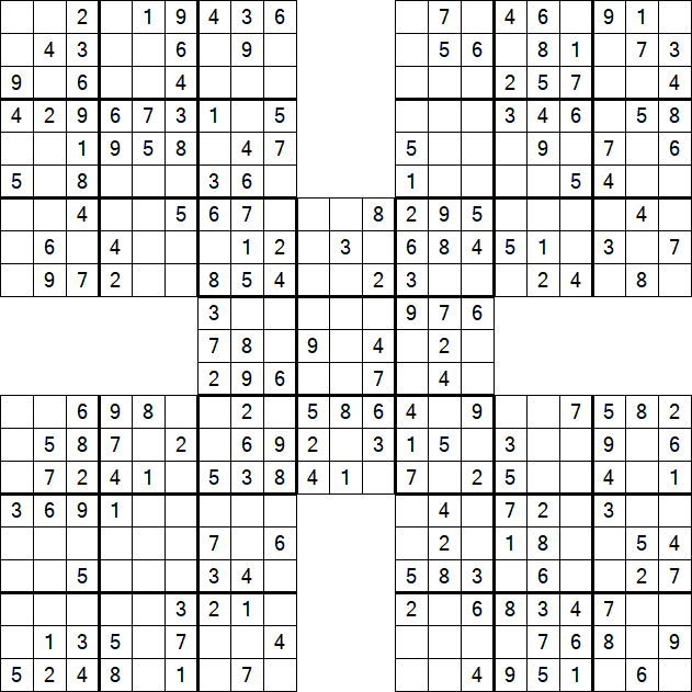 Samurai Sudoku - Easy