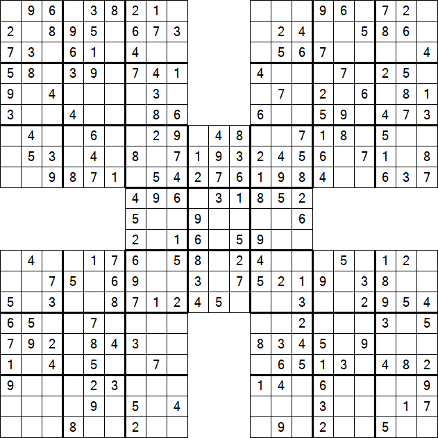 Samurai Sudoku - Easy