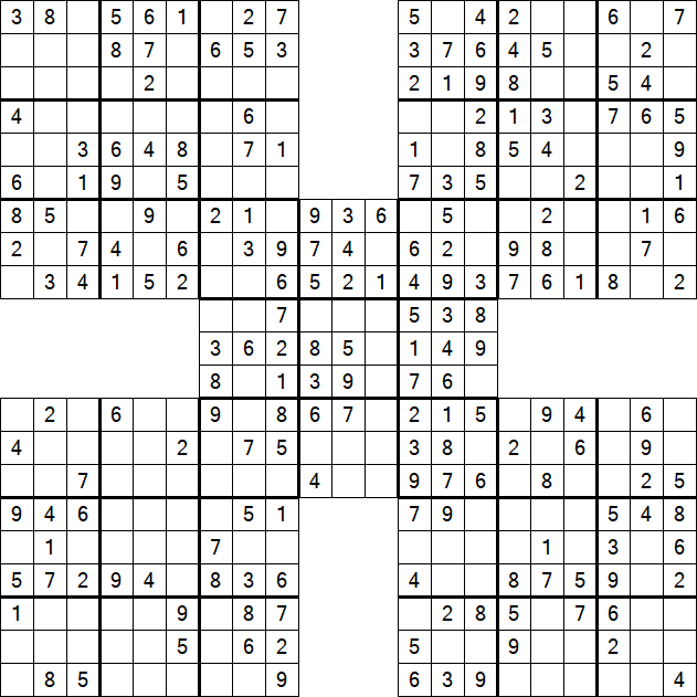 Samurai Sudoku - Easy