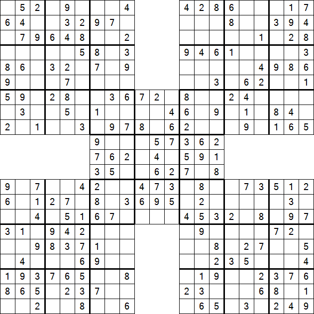 Samurai Sudoku - Easy