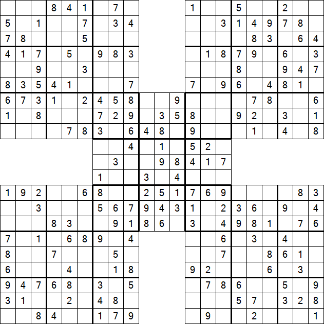 Samurai Sudoku - Easy