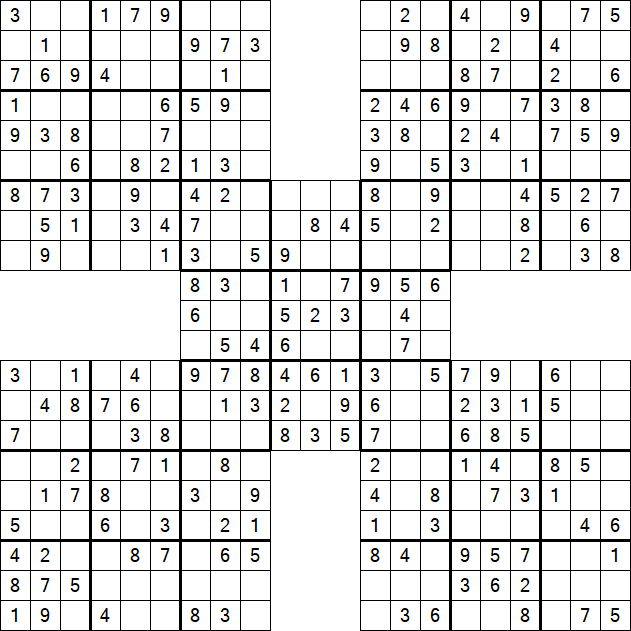 Samurai Sudoku - Easy