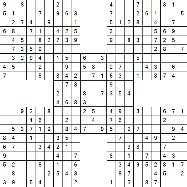 Samurai Sudoku - Easy