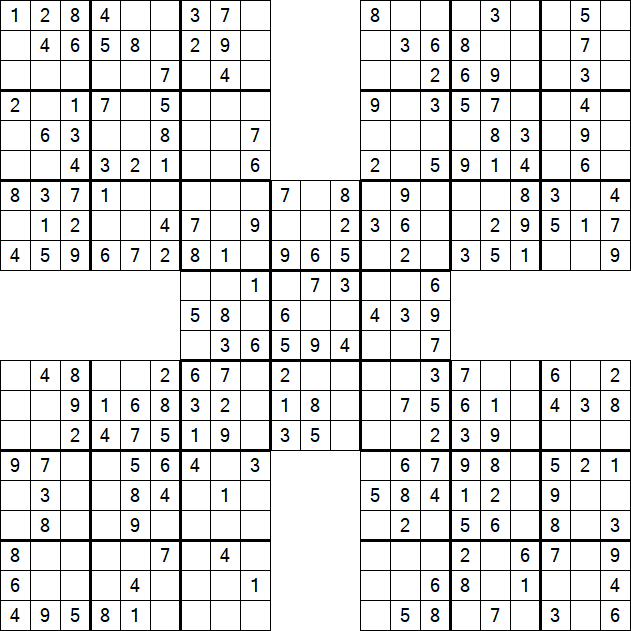 Samurai Sudoku - Easy