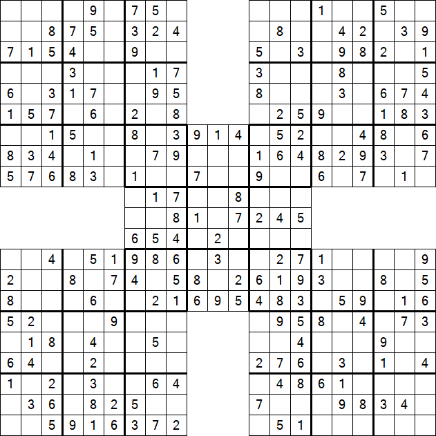 Samurai Sudoku - Easy