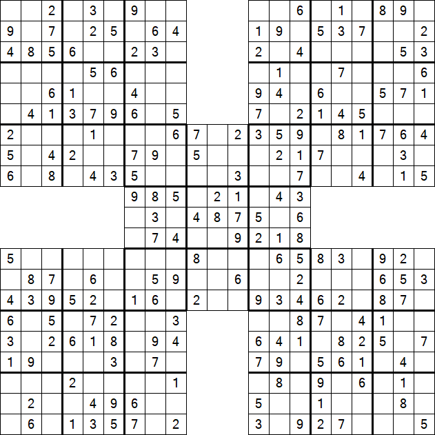 Samurai Sudoku - Easy