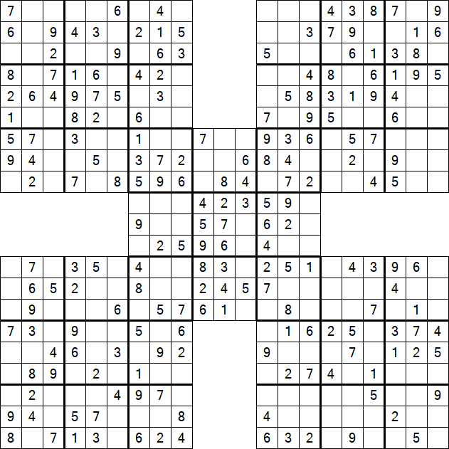 Samurai Sudoku - Easy