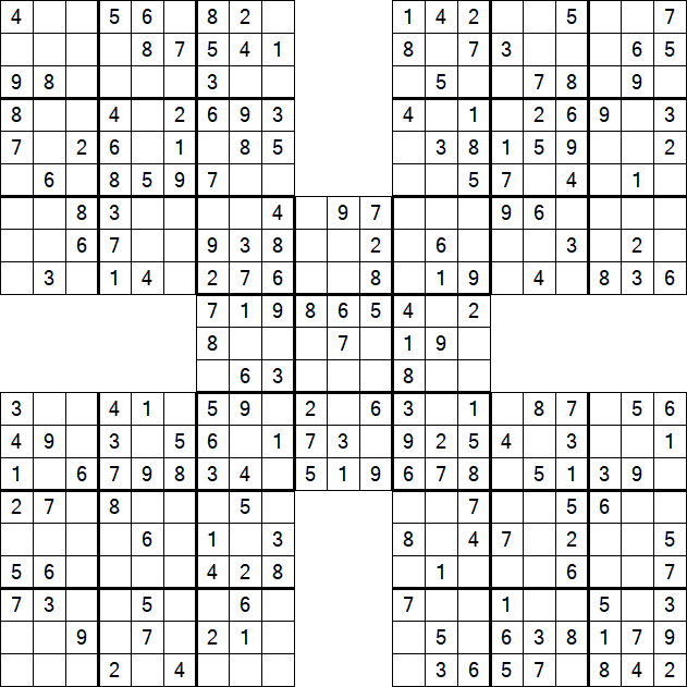 Samurai Sudoku - Easy