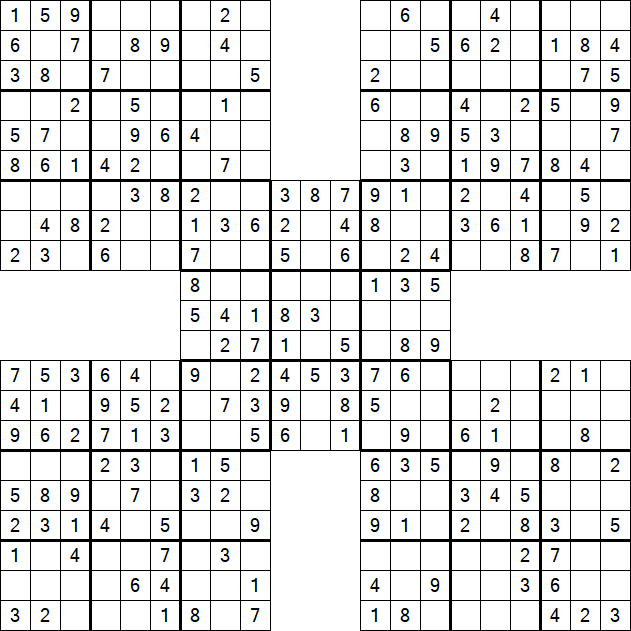 Samurai Sudoku - Easy