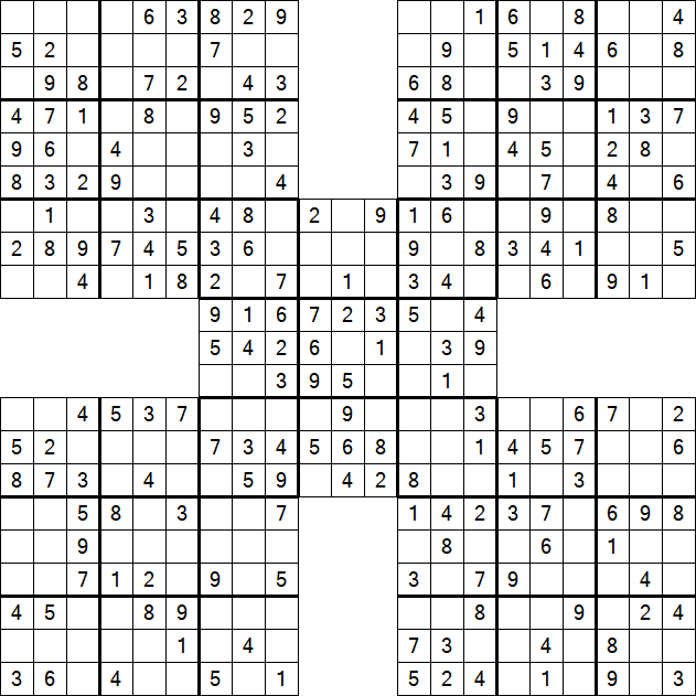 Samurai Sudoku - Easy