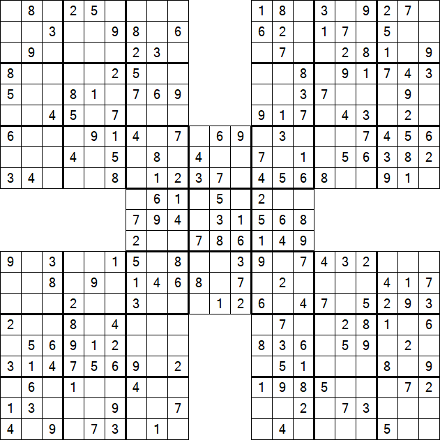 Samurai Sudoku - Easy